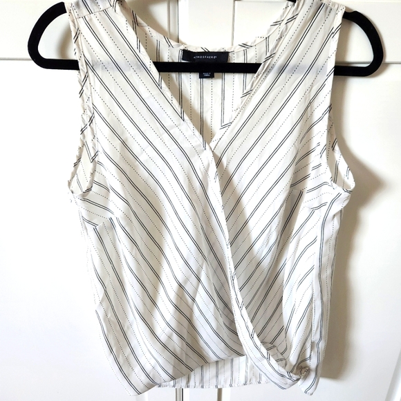 ATMOSPHERE Black and white stripped blouse, Size 8 - Picture 1 of 5